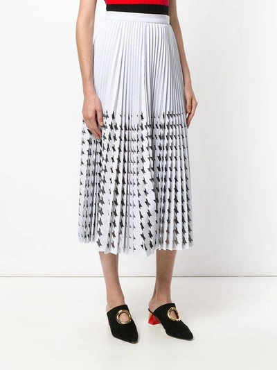 Shop Msgm Cut-out Houndstooth Skirt
