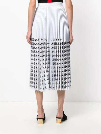 Shop Msgm Cut-out Houndstooth Skirt