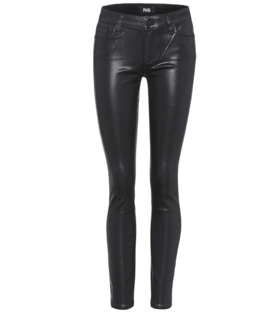 Paige Verdugo Ultra Skinny Coated Jeans In Llack Fog Luxe