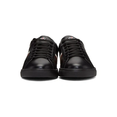 Shop Moncler Black La Monaco Sneakers