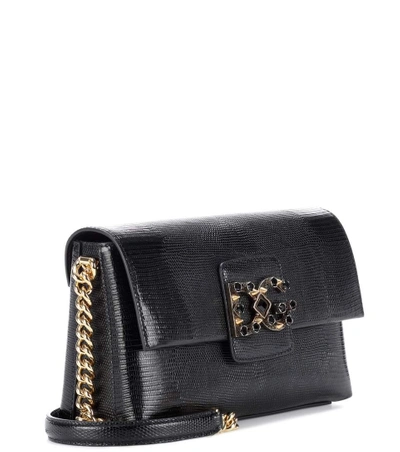 Shop Dolce & Gabbana Dg Millennials Leather Shoulder Bag In Black