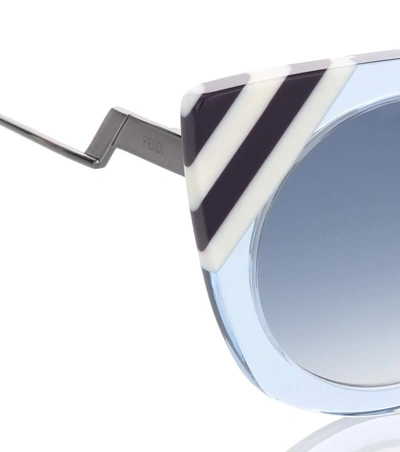 Shop Fendi Cat-eye Sunglasses In Blue