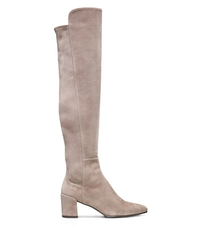 Stuart Weitzman The Allwayhunk Boot In Taupe Suede