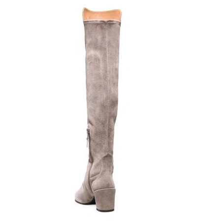Shop Stuart Weitzman The Allwayhunk Boot In Taupe Suede