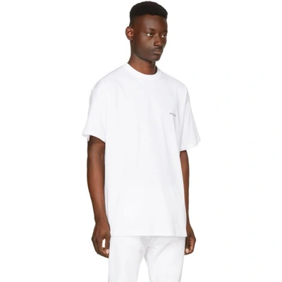 Shop Balenciaga White Oversized Logo T-shirt