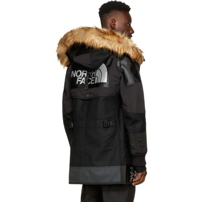 Shop Junya Watanabe Black The North Face Edition Faux-fur Duffle Bag Coat In 1 Black/black