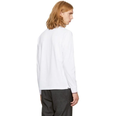 Shop Moncler White Long Sleeve Maglia Polo In 001 White