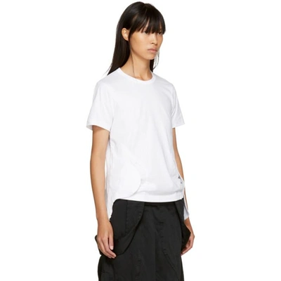 Shop Comme Des Garçons White Cut-away T-shirt