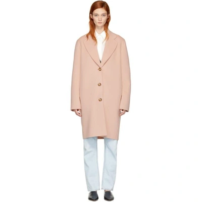 Shop Acne Studios Pink Landi Doublé Coat