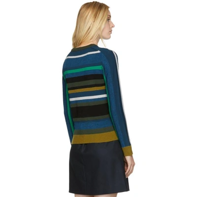 Shop Kenzo Multicolor Broken Stripes Sweater