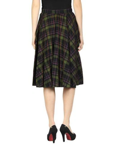 Shop Maison Margiela Midi Skirts In Green