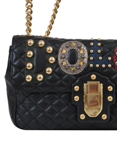 Shop Dolce & Gabbana Medium Lucia Bag In Black