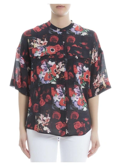 Shop Kenzo Floral Silk Shirt In Multicolor