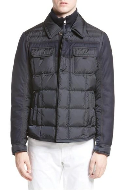 Shop Moncler Blais Down Jacket In Navy