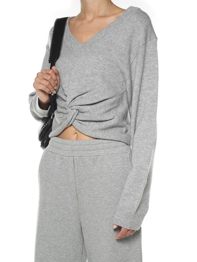 Shop Alexander Wang T T By Wist-front Wool And Cashmere-blend Sweater In Grigio