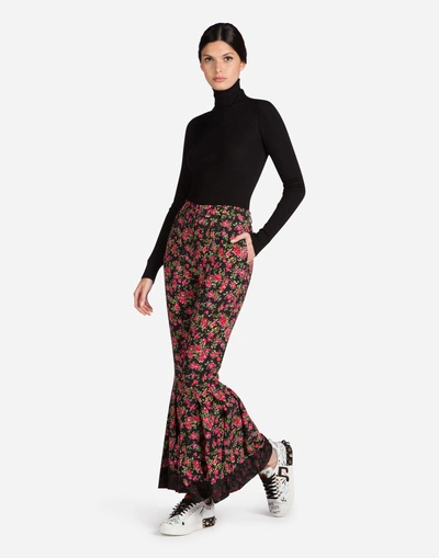 Shop Dolce & Gabbana Printed Sable Pants In Multicolor