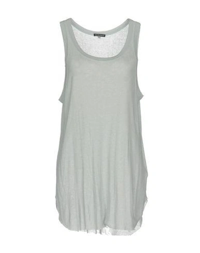 Shop Ann Demeulemeester Tank Tops In Sky Blue