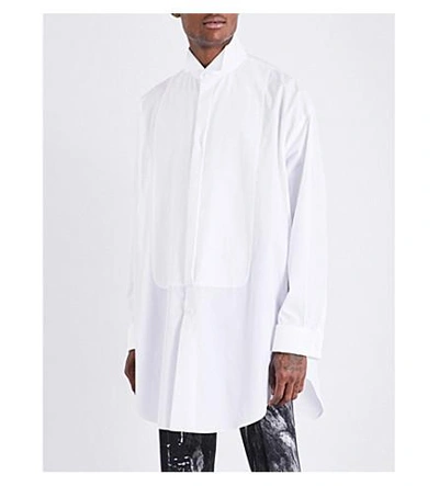 Alexander Mcqueen Oversized Cotton Shirt In White
