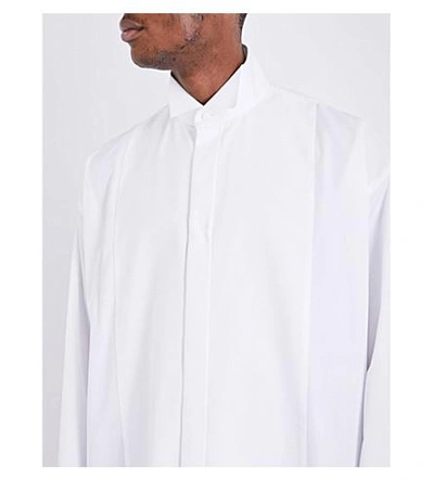 Shop Alexander Mcqueen Oversized Cotton Shirt In White