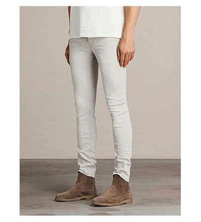 Shop Allsaints Gokase Slim-fit Skinny Jeans In Light Grey