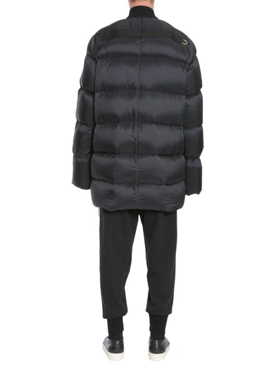 Shop Rick Owens Flight Necked Down Jacket In Nero