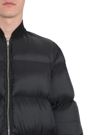 Shop Rick Owens Flight Necked Down Jacket In Nero