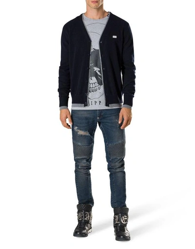 Shop Philipp Plein Cardigan Short "who"