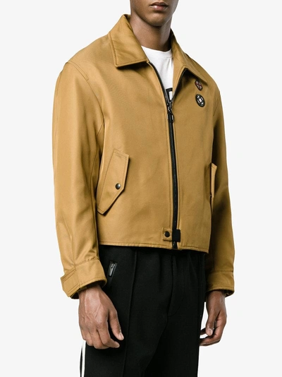 Shop Lanvin Techno Gabardine Jacket In Yellow & Orange
