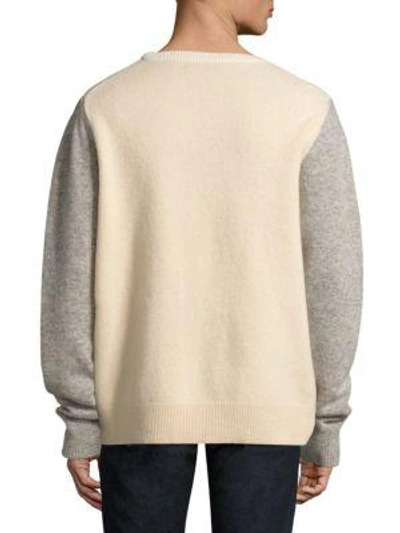 Shop Rag & Bone Rib-knit Sweatshirt In Chalk