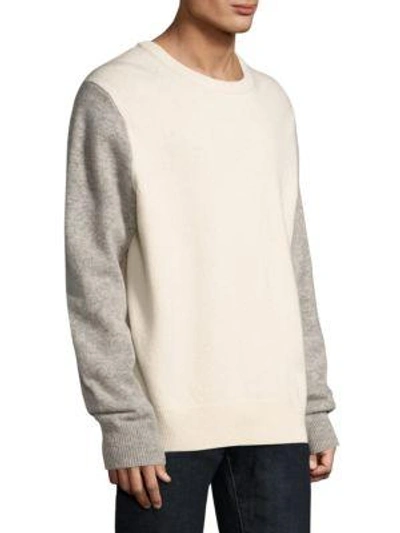 Shop Rag & Bone Rib-knit Sweatshirt In Chalk