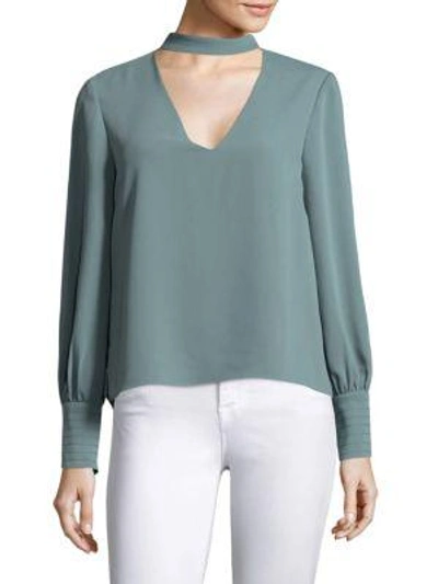 Shop Prose & Poetry Manola Choker Neck Top In Sage