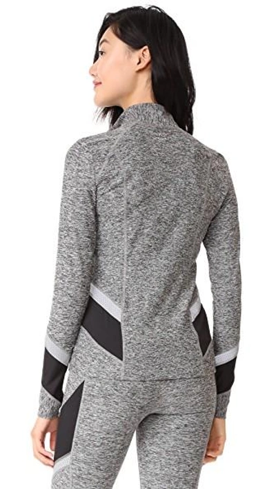 Shop Beyond Yoga Refraction Jacket In Black/white
