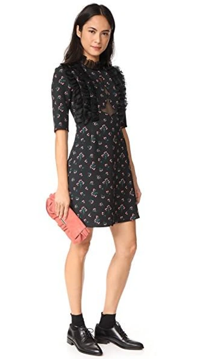 Shop Vivetta New Delhi Dress In Black/pink