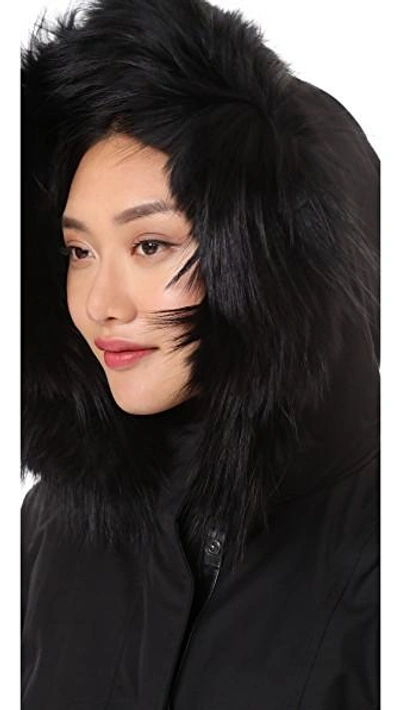 Mackage Enia Down Jacket With Fur Hood In Black ModeSens