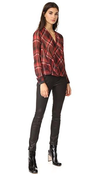 Shop Rag & Bone Victor Blouse In Red Plaid