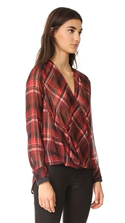 Shop Rag & Bone Victor Blouse In Red Plaid