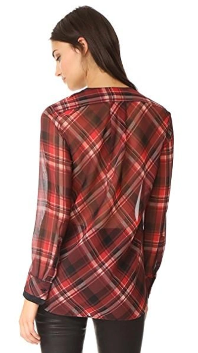 Shop Rag & Bone Victor Blouse In Red Plaid