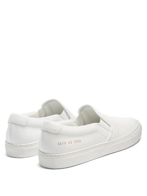 Common Projects Woman Leather Slip-on Sneakers White | ModeSens