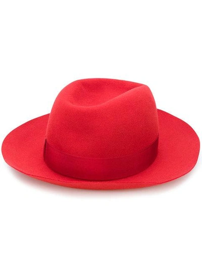 Shop Borsalino Trilby Hat - Red