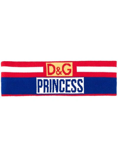 Shop Dolce & Gabbana Princess Sweat Hairband - Multicolour