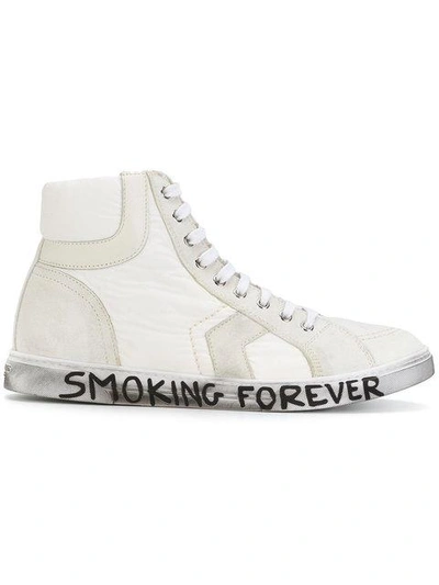 Shop Saint Laurent Joe High-top Sneakers In White