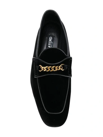 Shop Tom Ford Valois Chain-trim Loafers