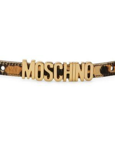 Shop Moschino Full Chain & Leather Belt In Fantasy