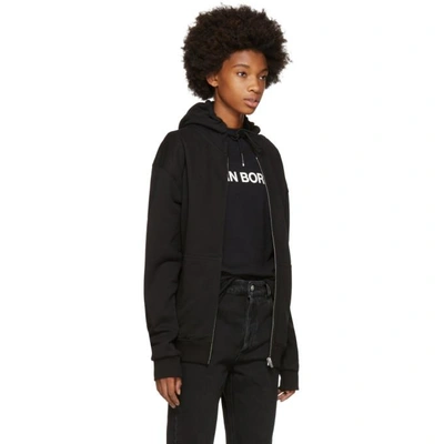 Shop Alyx 1017  9sm Ssense Exclusive Black Born Bored Hoodie In Black/white