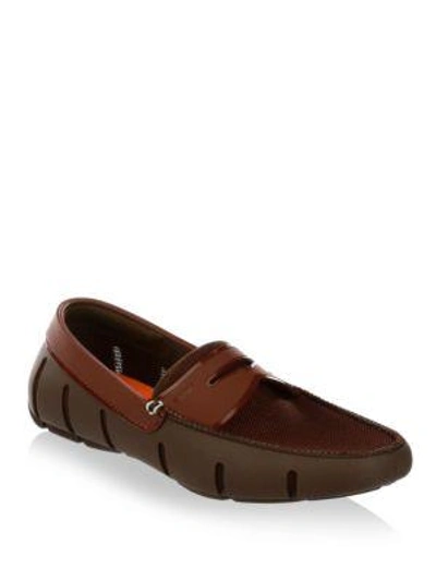 Shop Swims Penny Loafers In Brown