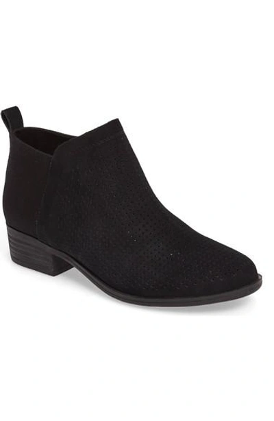 Shop Toms Deia Block Heel Bootie In Black Suede