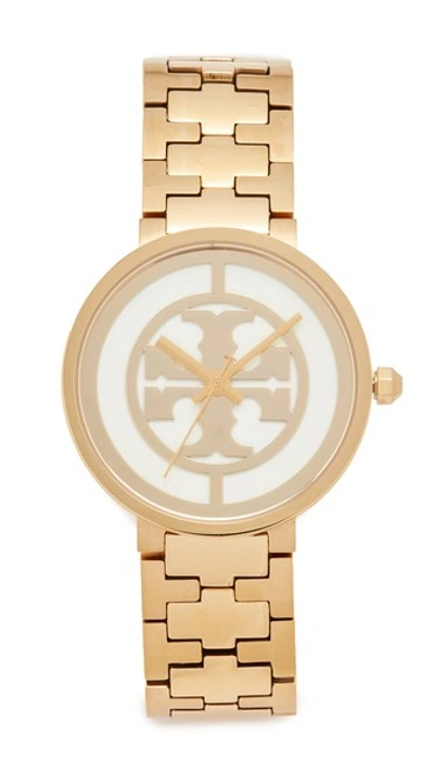 Tory Burch The Reva Watch In Gold/ivory