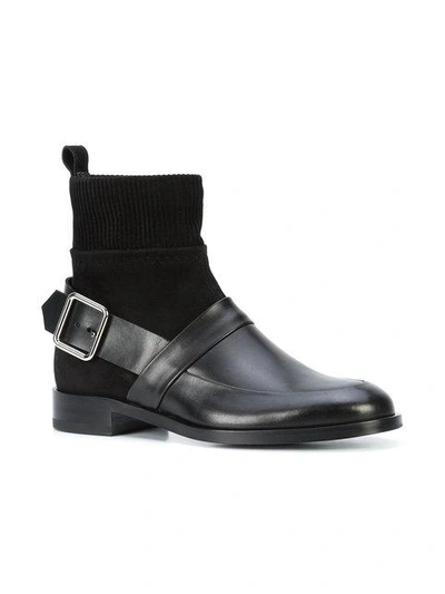 Shop Pierre Hardy Side Buckle Boots - Black
