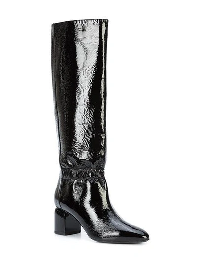 Shop Pierre Hardy Pointed Knee Boots - Black