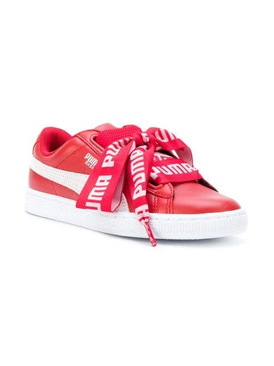 Shop Puma Branded Laces Low Top Sneakers - Red